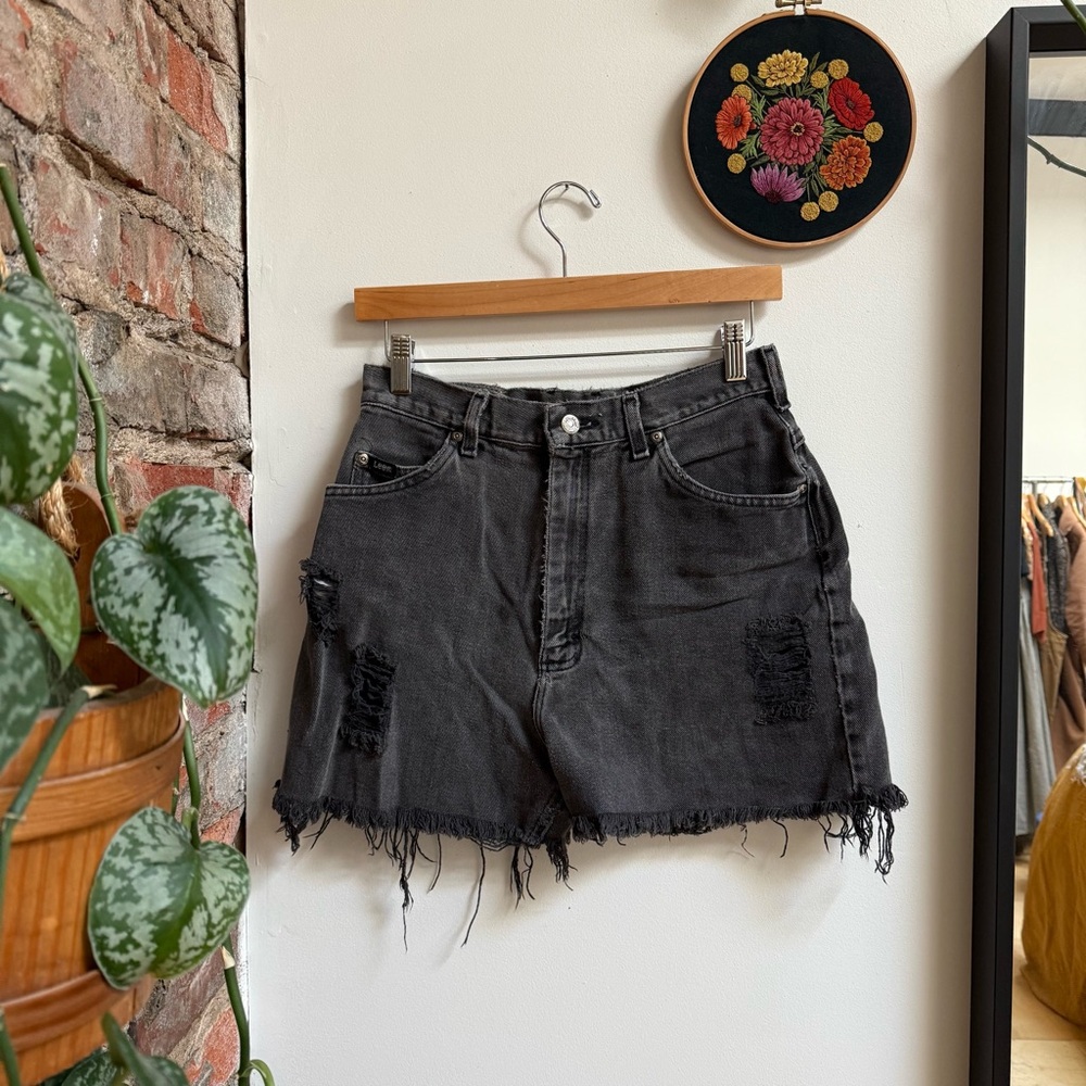Lee | Vintage Distressed High Waisted Denim Shorts